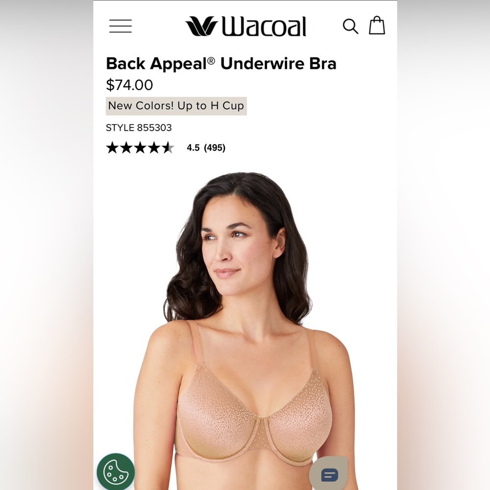 Wacoal Back Appeal Underwire Bra 855303